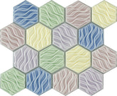 WAVE SORBET MIX HEXAGON GLOSS 73X73
